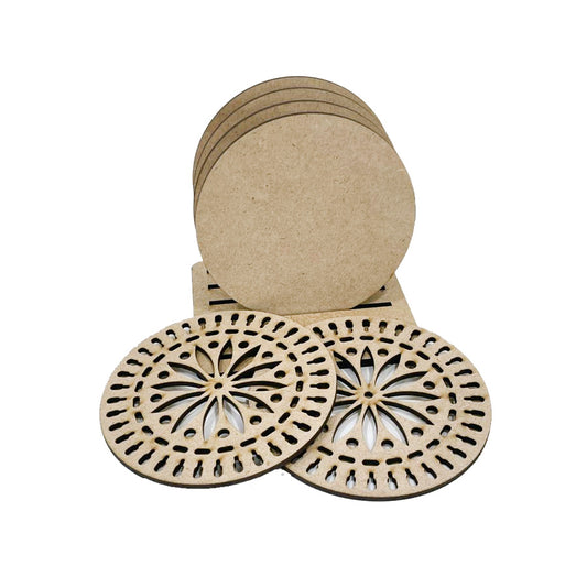 iCraft Wooden Tea Coaster Set of 6 | WE 589