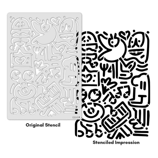 iCraft Multi-Surface Stencils - Perfect for Walls, DIY & Resin Art Projects | Reusable |A4 Stencil-12009