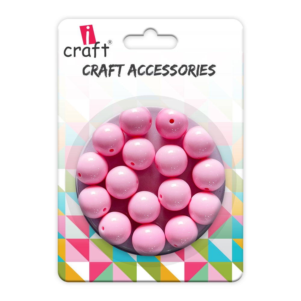 iCraft Accessories-Pink Moti 12mm.Pack Of 30 Grams