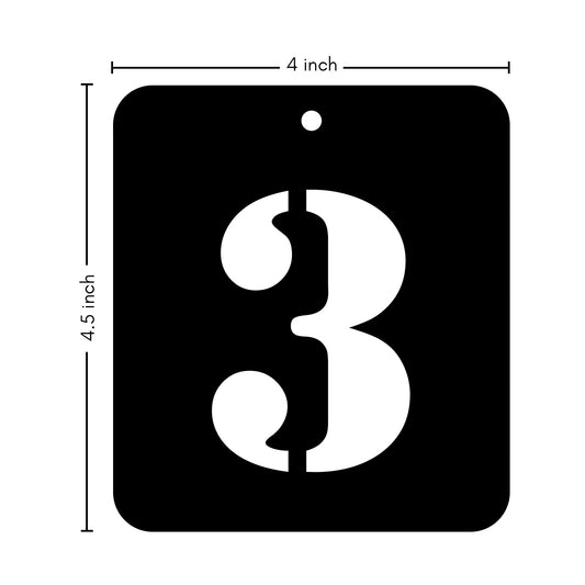 iCraft Numeric Stencil 4" x 4" - ICS-29 (3)