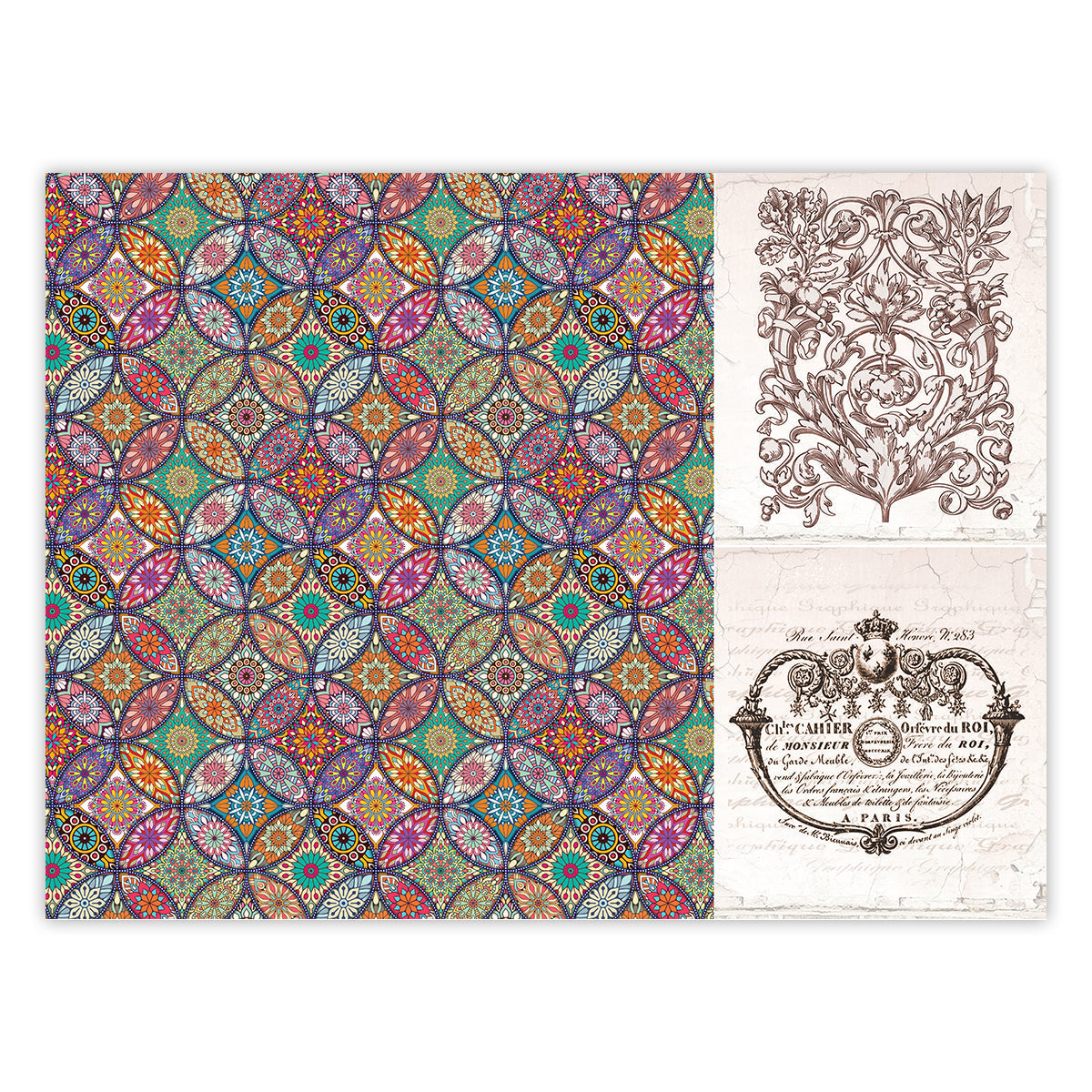 iCraft Decoupage Paper Pack - Dual-Sheet Set for Resin Art & Furniture Upcycling and DIY’s - 3005