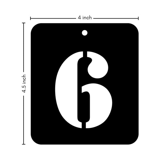 iCraft Numeric Stencil 4" x 4" - ICS-32 (6)