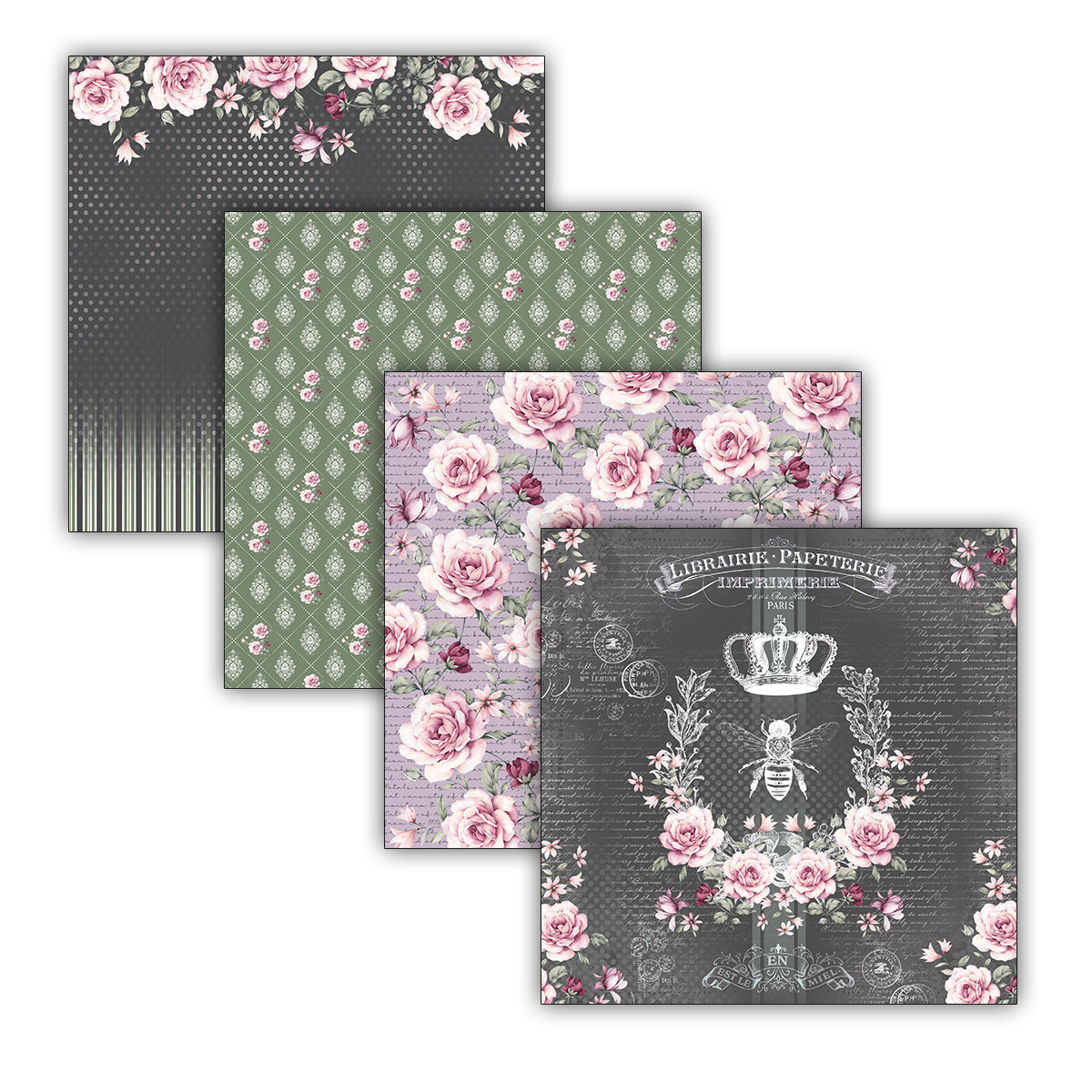 iCraft The Rose World 8" x 8" Patterned Papers (Pack of 24 Sheets)