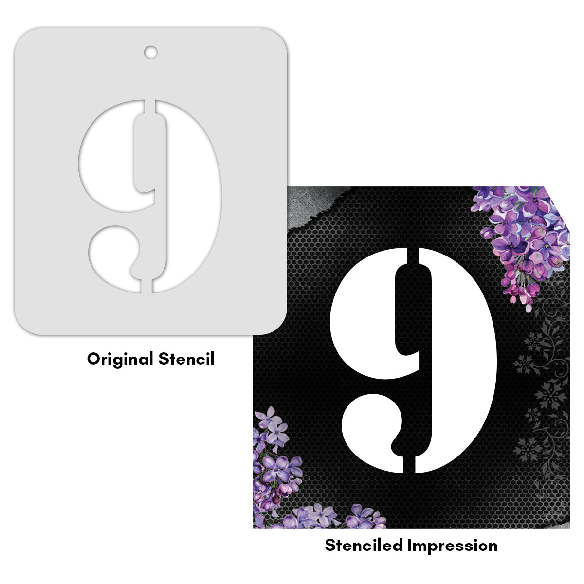 iCraft Numeric Stencil 4" x 4" - ICS-35 (9)