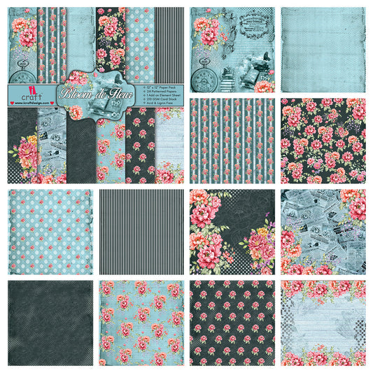 Bloom de Fleur 6" x 6" Patterned Papers (Pack of 24 Sheets)