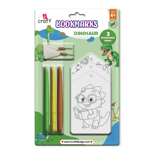 Kids DIY Dinosaur Bookmark Colouring Kit – Colour Your Own Bookmarks