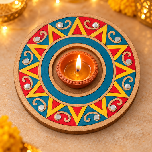 iCraft Diya Platter DIY Kit – Paint & Decorate Festive Home Décor - FB 65