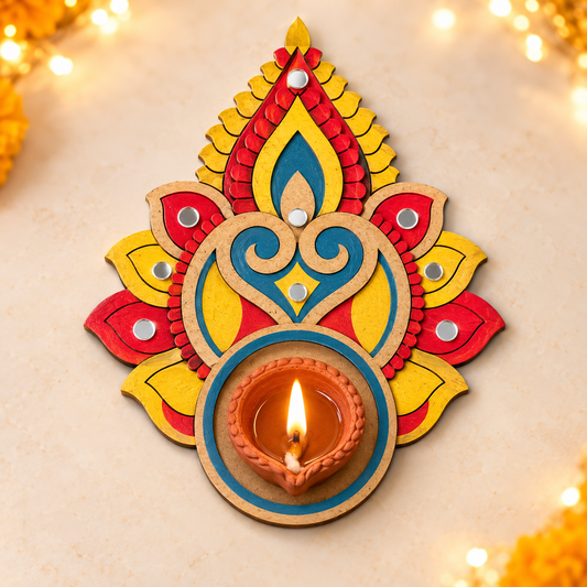 iCraft Diya Platter DIY Kit – Paint & Decorate Festive Home Décor - FB 69