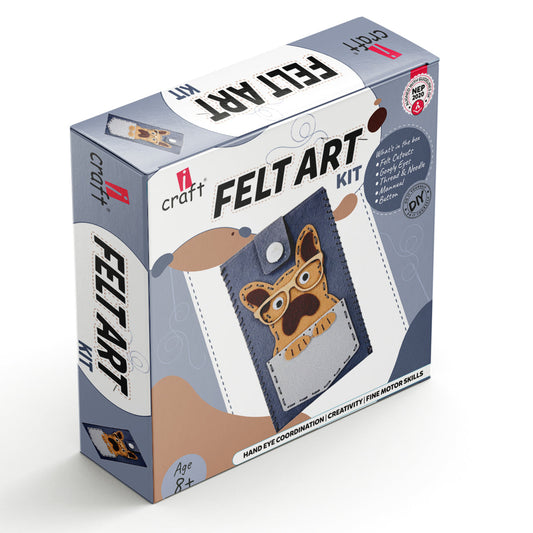 Kids Felt Craft Kit - Create a Stitched Dog Pouch, Great Gift for Boys & Girls 5 Bullet Points Spark Creativity