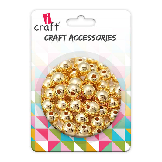 “Golden Moti Beads -L Illuminate Your Creations!” Pack Of 20 Grams