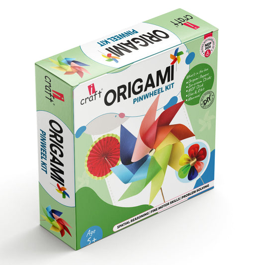 DIY Pinwheel & Fan Making Kit: Origami Crafts for Kids, Great Gift & Party Favor