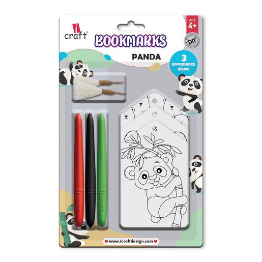 Kids DIY Panda Bookmark Colouring Kit – Colour Your Own Bookmarks