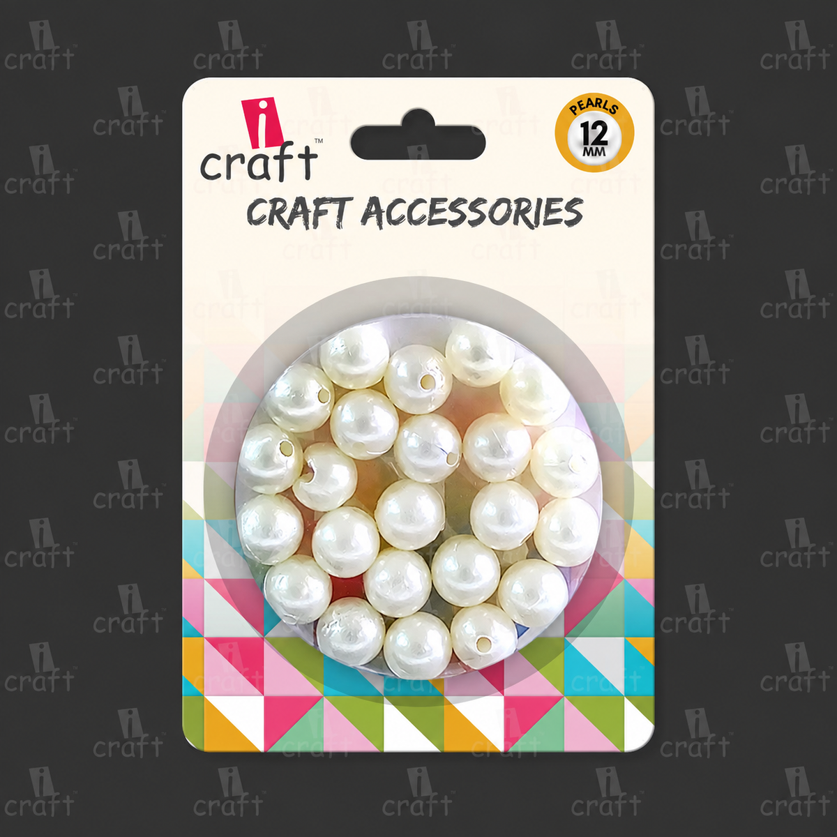 iCraft Accessories-Pearl 12mm.Pack Of 20 Grams