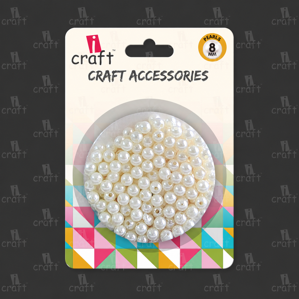 iCraft Accessories- Pearl 8mm.Pack Of 20 Grams