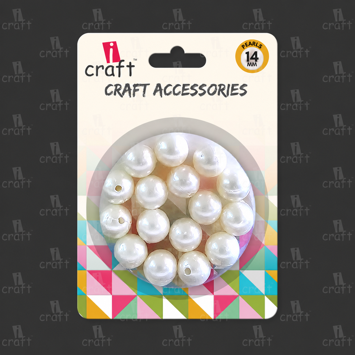 iCraft Accessories-Pearl 14mm.Pack Of 20 Grams
