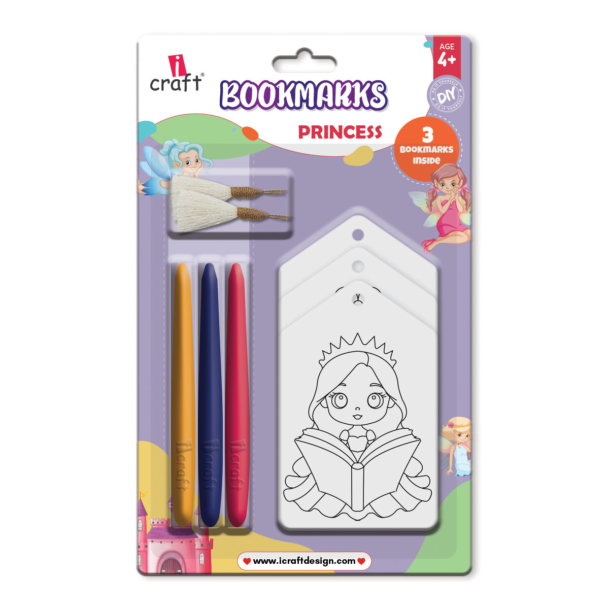 Kids DIY Princess Bookmark Colouring Kit – Colour Your Own Bookmarks