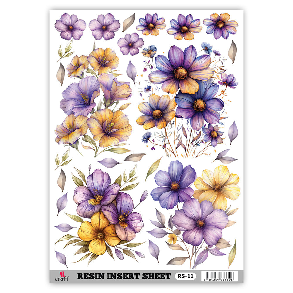 iCraft Transparent Resin Art Sheet – Floral, Mandala, Motif & Evil Eye Designs for Resin Crafts | RS 11