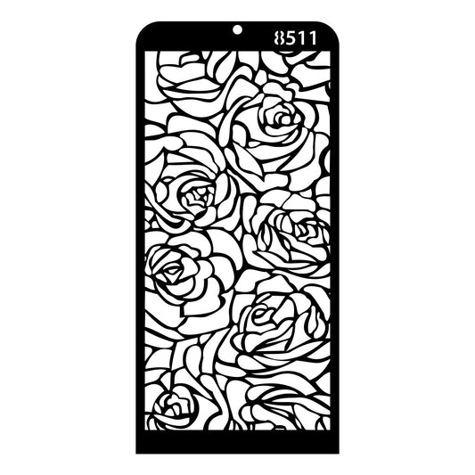 iCraft Multi-Surface Stencils - Perfect for Walls, DIY & Resin Art Projects | Reusable | Layering 4" x 8" Stencil-8511