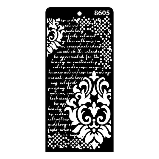 iCraft Multi-Surface Stencils - Perfect for Walls, DIY & Resin Art Projects | Reusable | Layering 4" x 8" Stencil-8605