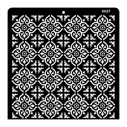 iCraft Multi-Surface Stencils - Perfect for Walls, DIY & Resin Art Projects | Reusable |12" x 12" Stencil-8827