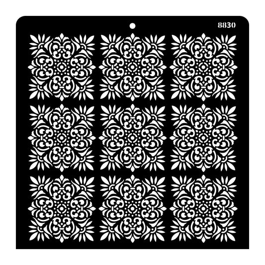 iCraft Multi-Surface Stencils - Perfect for Walls, DIY & Resin Art Projects | Reusable |12" x 12" Stencil-8830