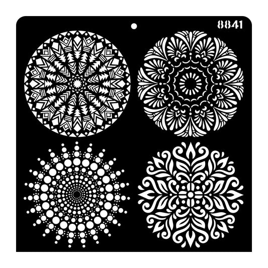 iCraft Multi-Surface Stencils - Perfect for Walls, DIY & Resin Art Projects | Reusable |12" x 12" Stencil-8841