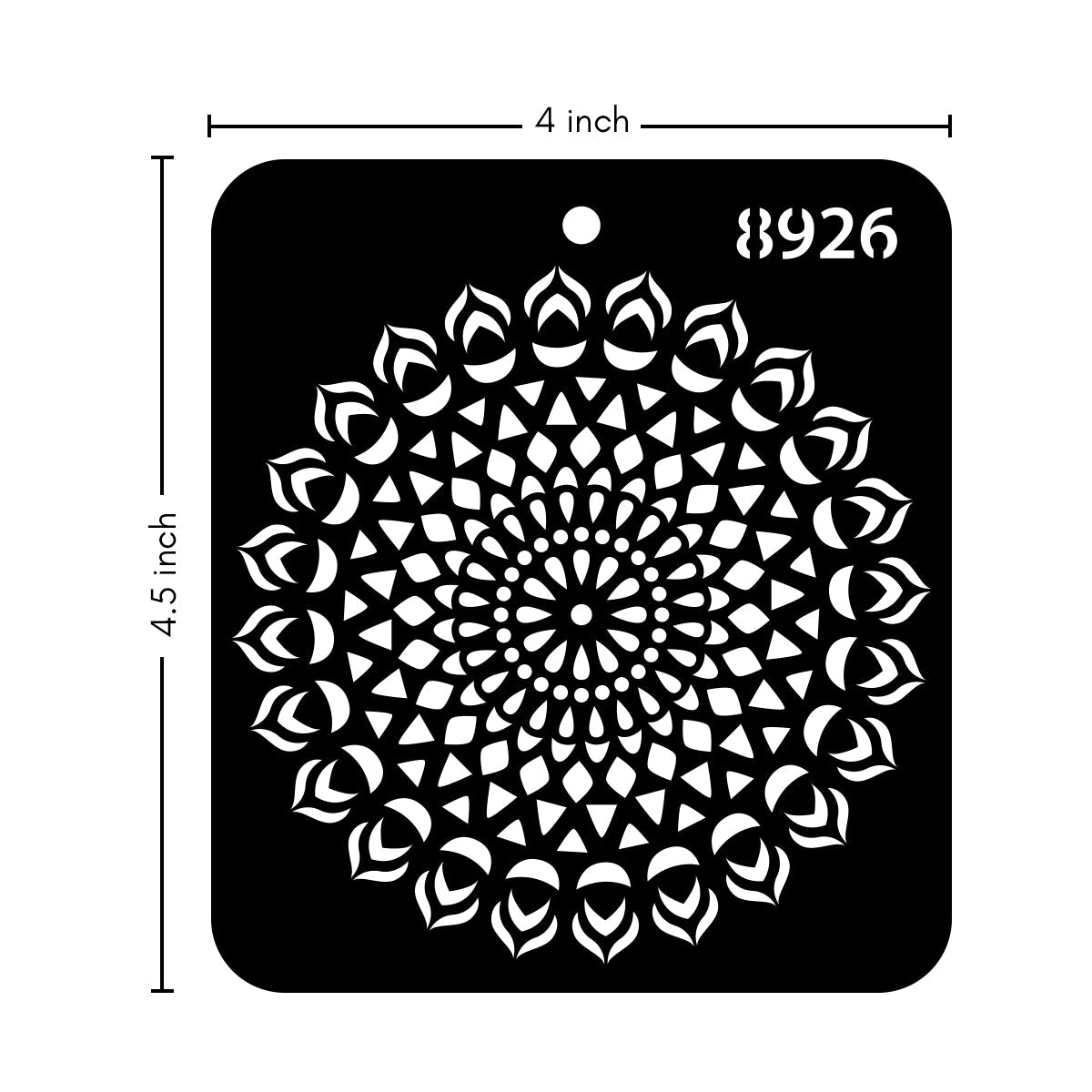 iCraft Multi-Surface Stencils - Perfect for Walls, DIY & Resin Art Projects | Reusable |Mini Stencil 4"x 4"-8926