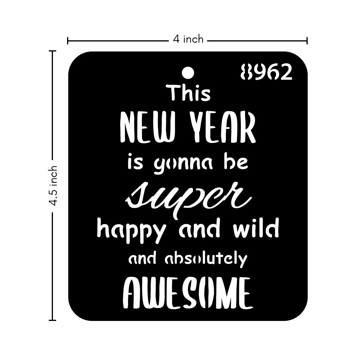 iCraft Multi-Surface Stencils - Perfect for Walls, DIY & Resin Art Projects | Reusable |Mini Stencil 4"x 4"-8962