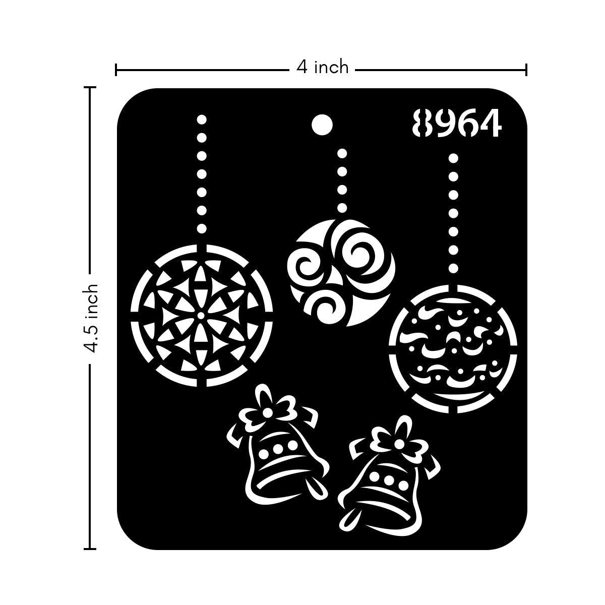 iCraft Multi-Surface Stencils - Perfect for Walls, DIY & Resin Art Projects | Reusable |Mini Stencil 4"x 4"-8964