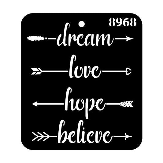 iCraft Multi-Surface Stencils - Perfect for Walls, DIY & Resin Art Projects | Reusable |Mini Stencil 4"x 4"-8968