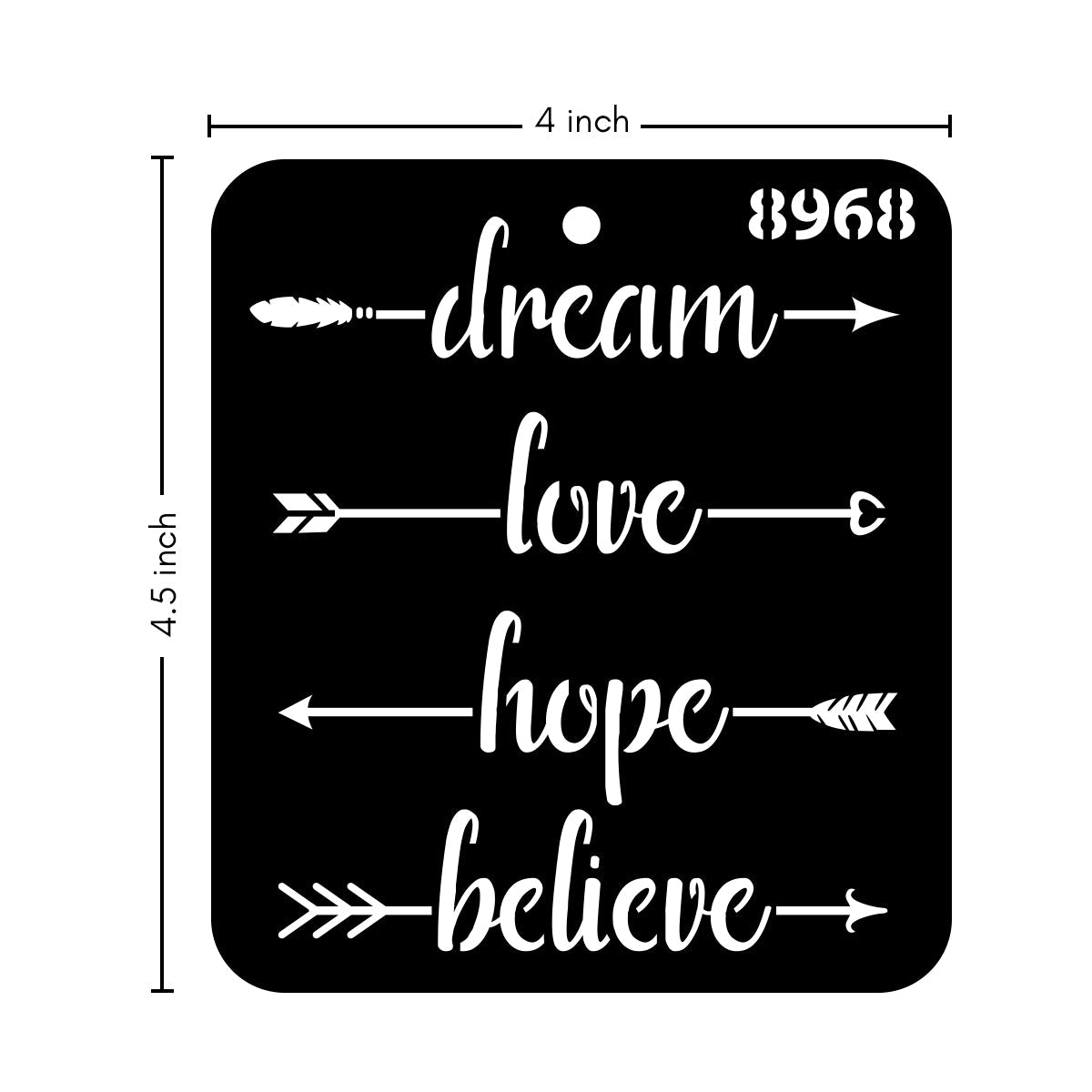 iCraft Multi-Surface Stencils - Perfect for Walls, DIY & Resin Art Projects | Reusable |Mini Stencil 4"x 4"-8968