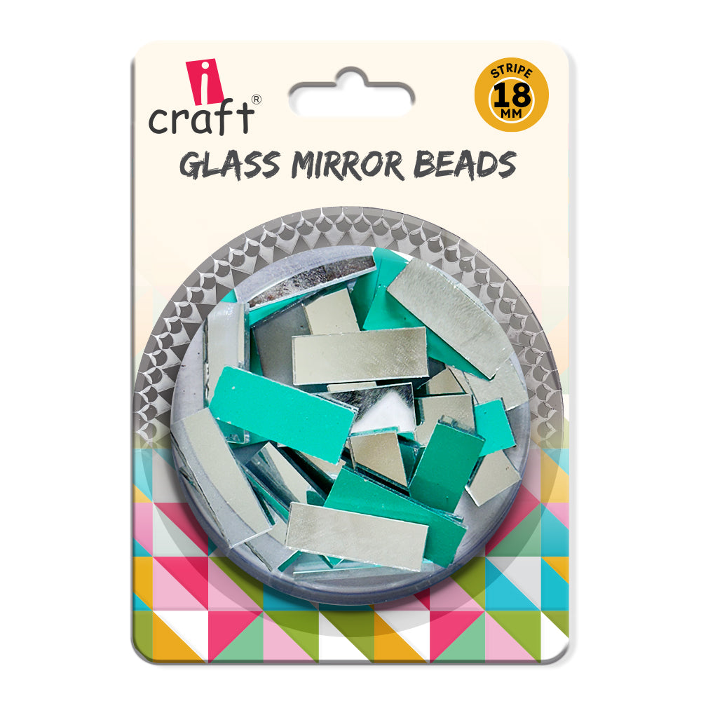 iCraft Silver Glass Mirror - Stripe. Pack Of 50 Grams