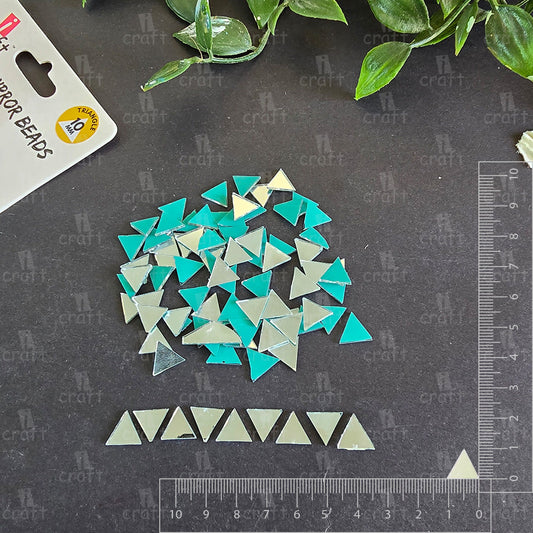 iCraft Silver Glass Mirror - Triangle. Pack Of 50 Grams