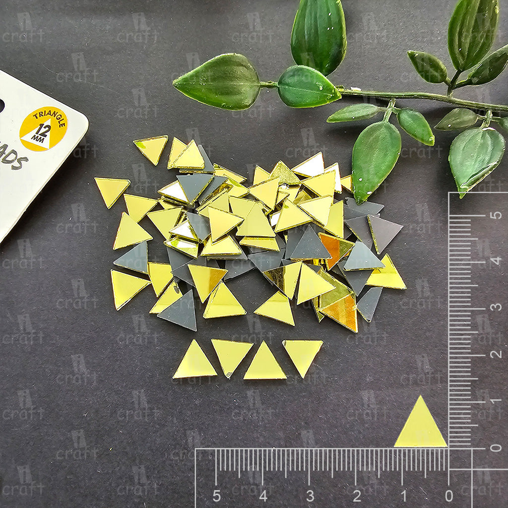 iCraft Gold Glass Mirror - Triangle. Pack Of 50 Grams