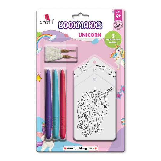 Kids DIY Unicorn Bookmark Colouring Kit – Colour Your Own Bookmarks