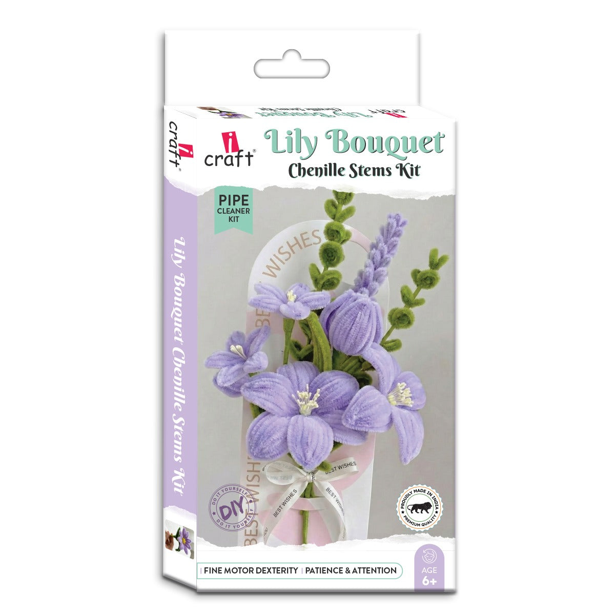 DIY Chenille Stem Lily Bouquet Kit – Handmade Flower Craft Set