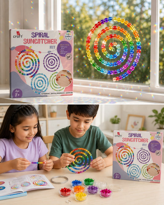 Spiral Suncatcher DIY Kit for Kids – Bead Craft & Window Décor Set | iCraft