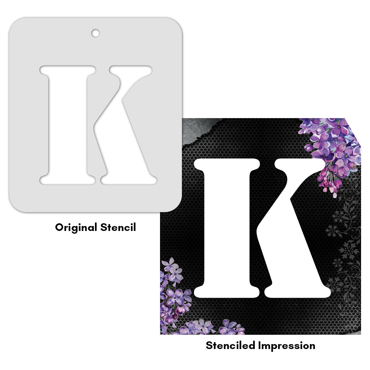 iCraft Alphabet Stencil 4" x 4" - ICS-11 (K)
