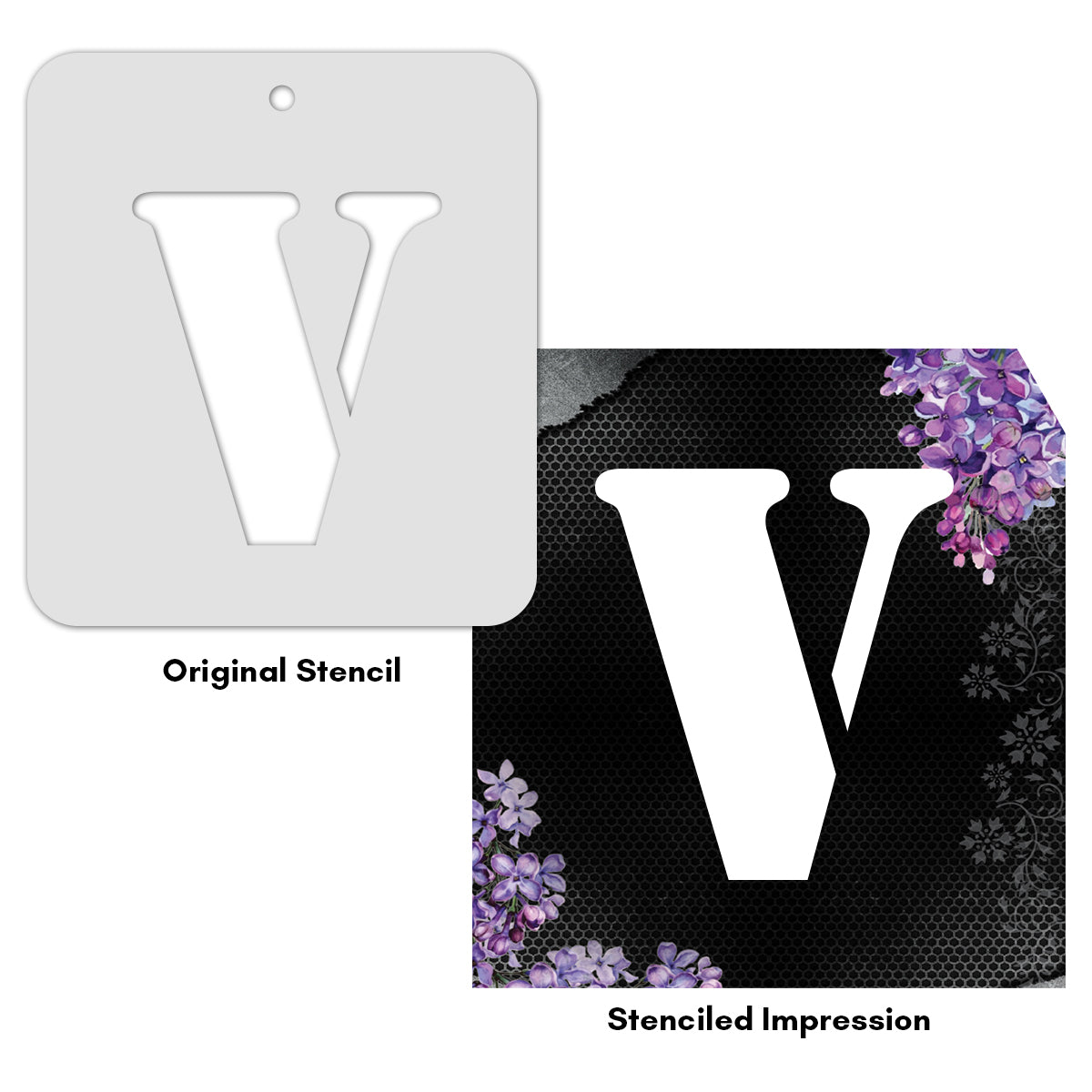 iCraft Alphabet Stencil 4" x 4" - ICS-22 (V)
