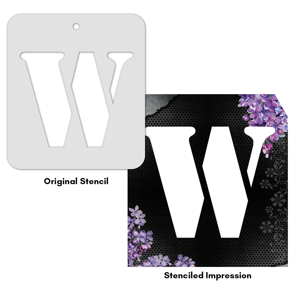 iCraft Alphabet Stencil 4" x 4" - ICS-23 (W)