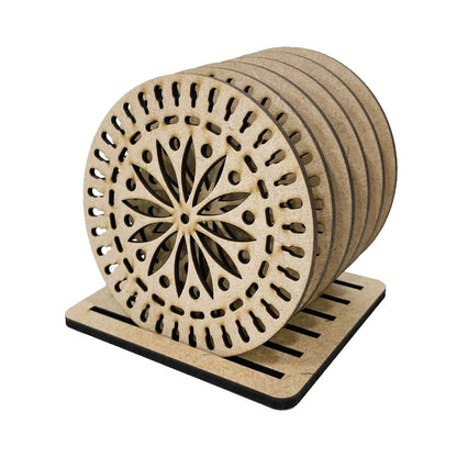 iCraft Wooden Tea Coaster Set of 6 | WE 589