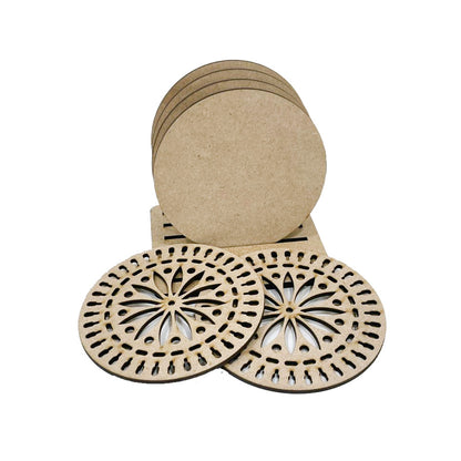 iCraft Wooden Tea Coaster Set of 6 | WE 589