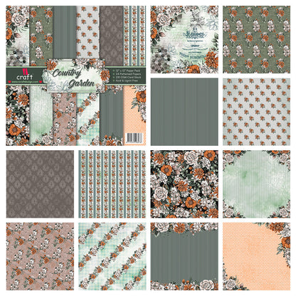 iCraft Country Garden 8" x 8" Patterned Papers (Pack of 24 Sheets)