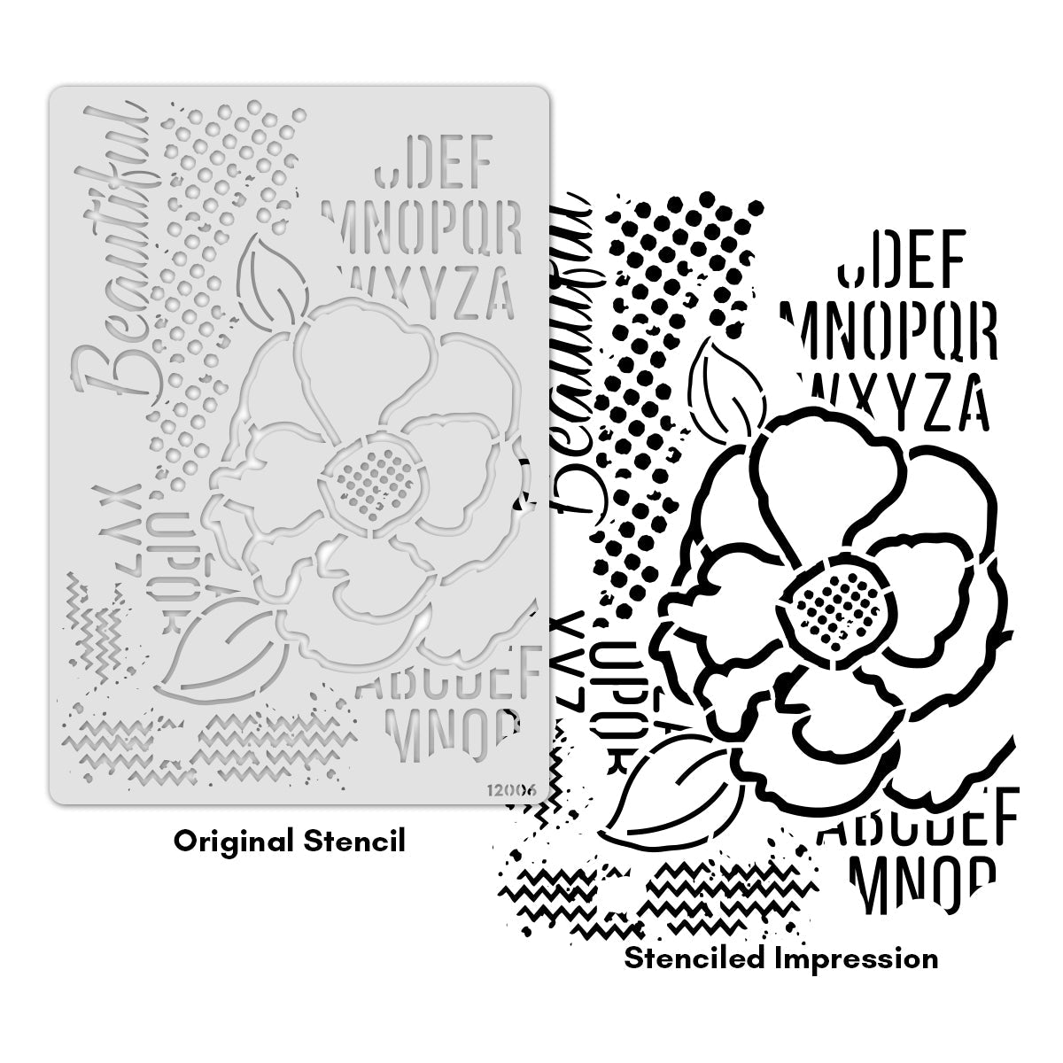 iCraft Multi-Surface Stencils - Perfect for Walls, DIY & Resin Art Projects | Reusable |A4 Stencil-12006