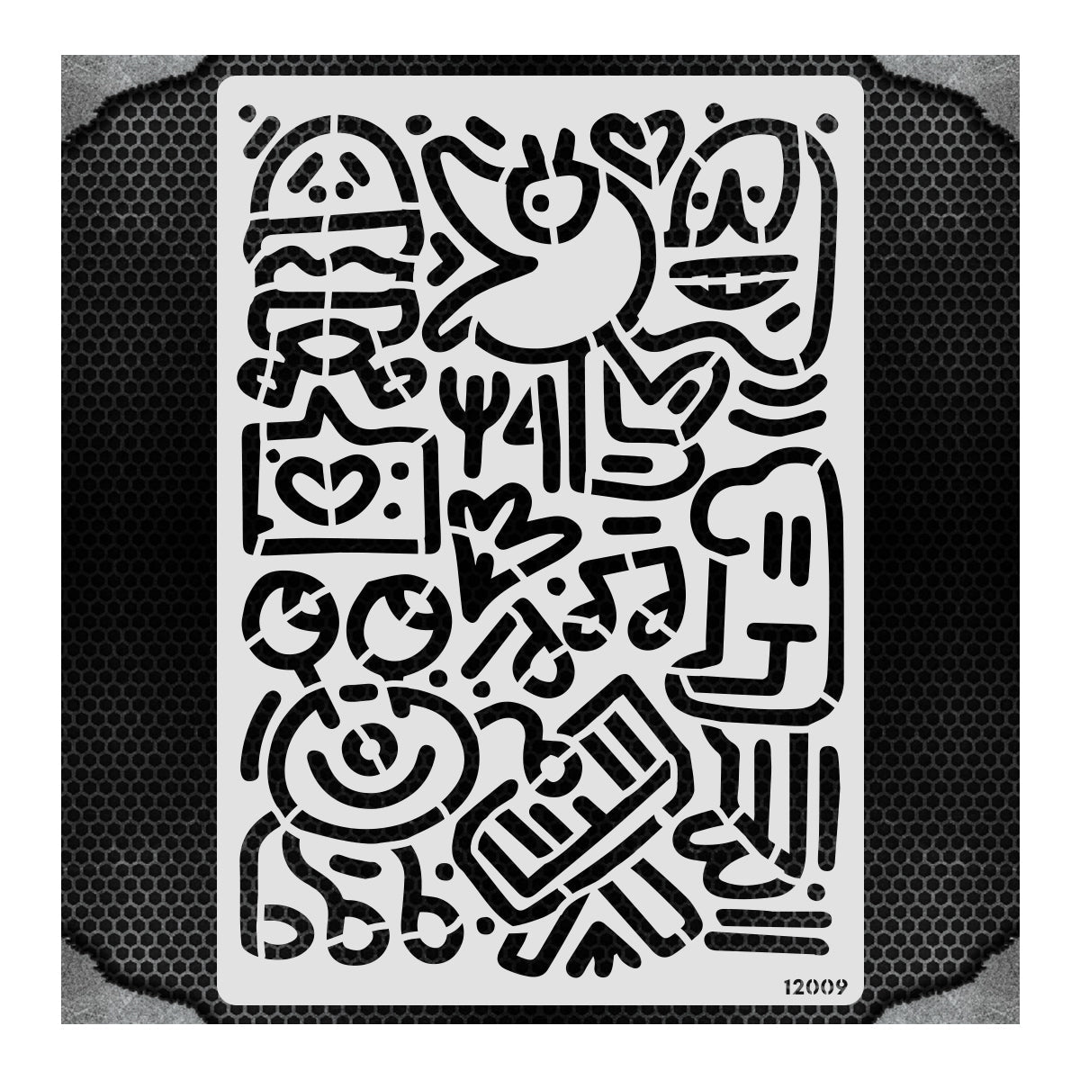 iCraft Multi-Surface Stencils - Perfect for Walls, DIY & Resin Art Projects | Reusable |A4 Stencil-12009