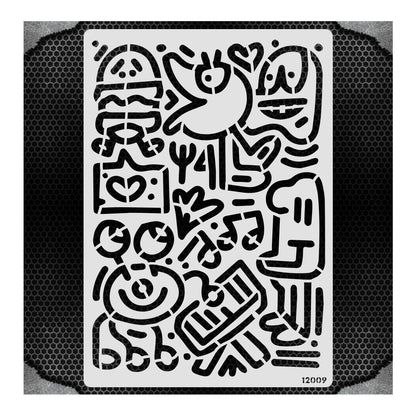 iCraft Multi-Surface Stencils - Perfect for Walls, DIY & Resin Art Projects | Reusable |A4 Stencil-12009