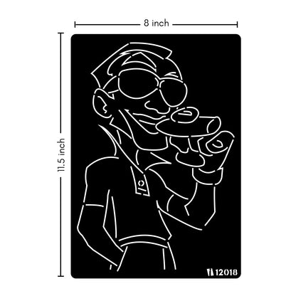 iCraft Multi-Surface Stencils - Perfect for Walls, DIY & Resin Art Projects | Reusable |A4 Stencil-12018