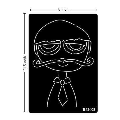 iCraft Multi-Surface Stencils - Perfect for Walls, DIY & Resin Art Projects | Reusable |A4 Stencil-12021