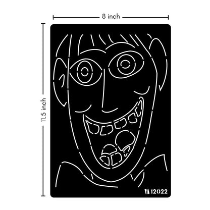iCraft Multi-Surface Stencils - Perfect for Walls, DIY & Resin Art Projects | Reusable |A4 Stencil-12022