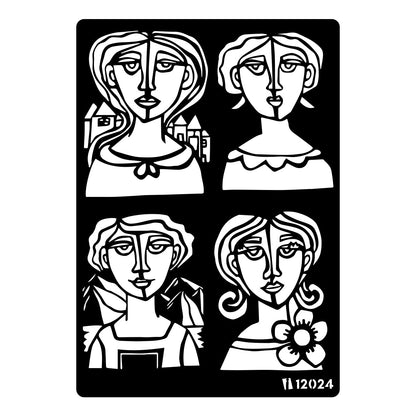 iCraft Multi-Surface Stencils - Perfect for Walls, DIY & Resin Art Projects | Reusable |A4 Stencil-12024